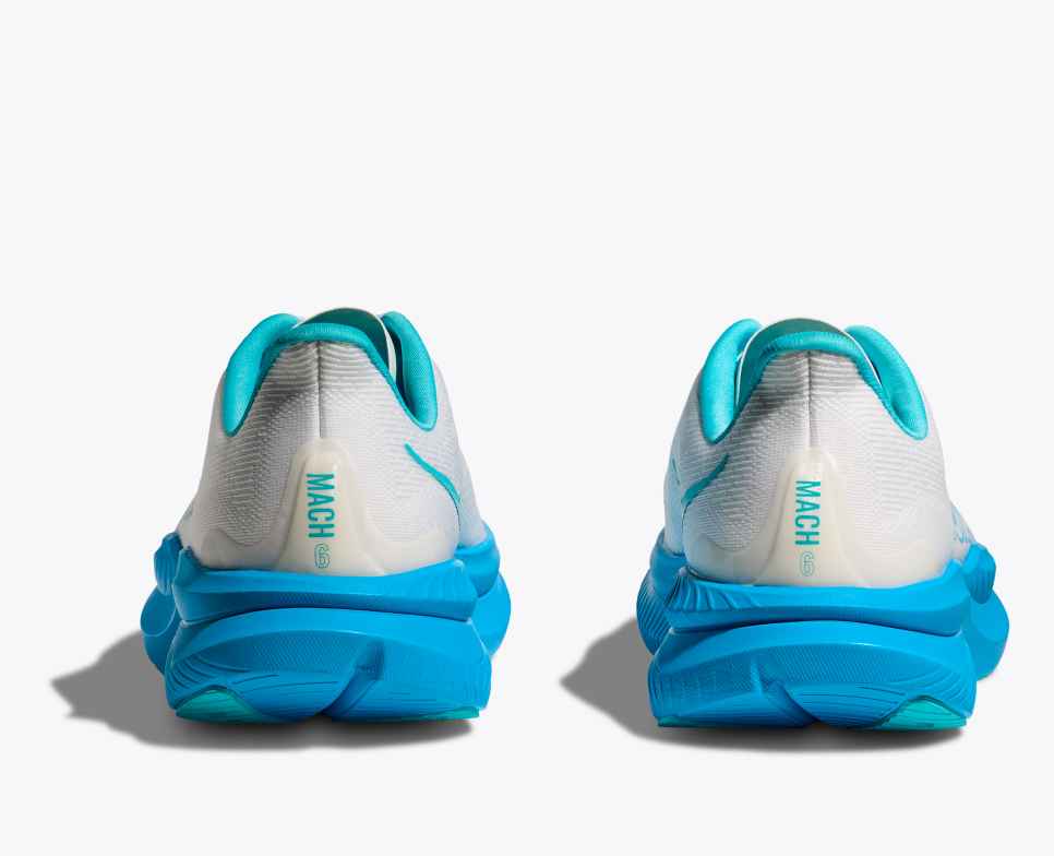 HOKA Mach 6 Branco / Azul Celeste