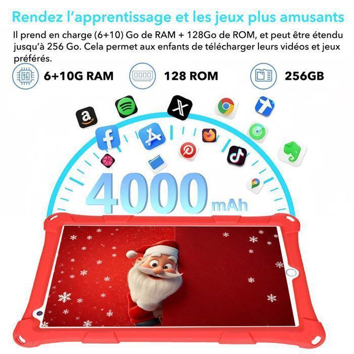 Tablette 8 Pouces Android 13 Tablette Enfants,6GB RAM 128GB ROM,5G WiFi，Contrôle Parental,Google Playstore certifié