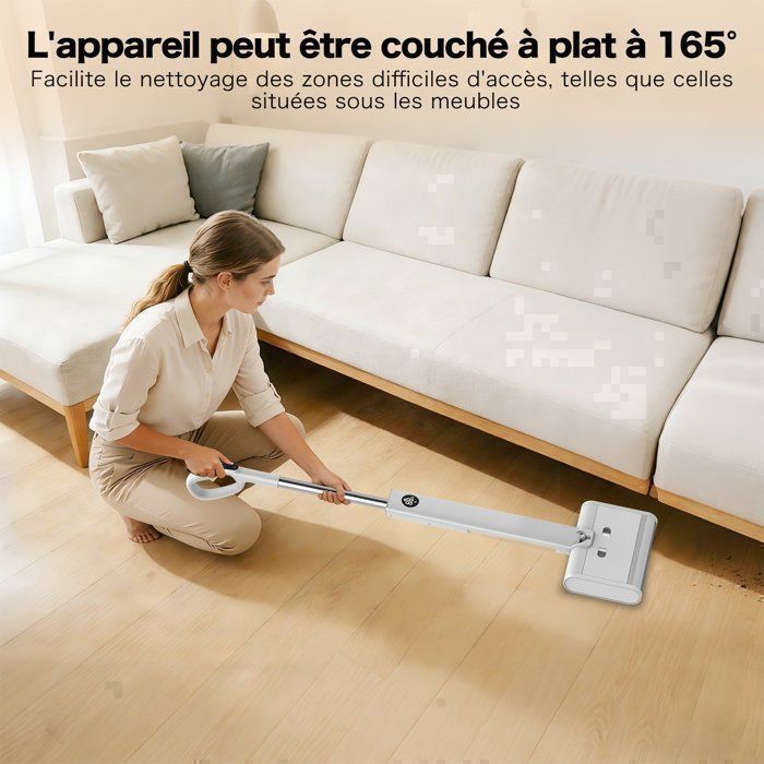 AIRROBO FC10  Balai Laveur Sans Fil,,Anti-enchevêtrement des CheveuxSec Et Humide,45 minute,Poids Léger de 2,3kg,Écran LED