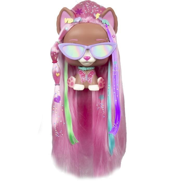 Tête à coiffer Mega VIP Pets - Cheveux de 43 cm - 30 accessoires inclus