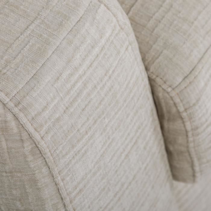 Express convertible sofa - 2/3 seater - SOA - Embossed fabric - Beige - 15 cm mattress - 195 x 100 x 91 cm - DUNLOPILLO
