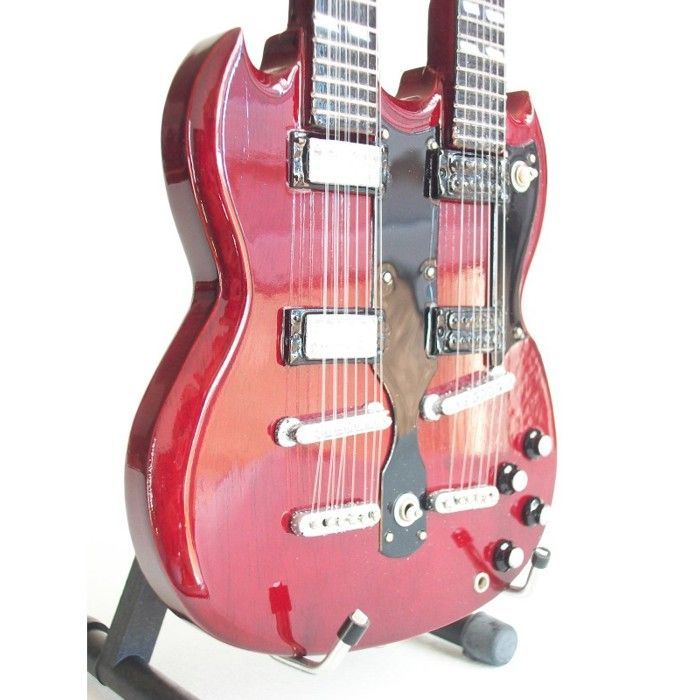 Jimmy Page Led Zeppelin Double Neck SG Miniature Guitar