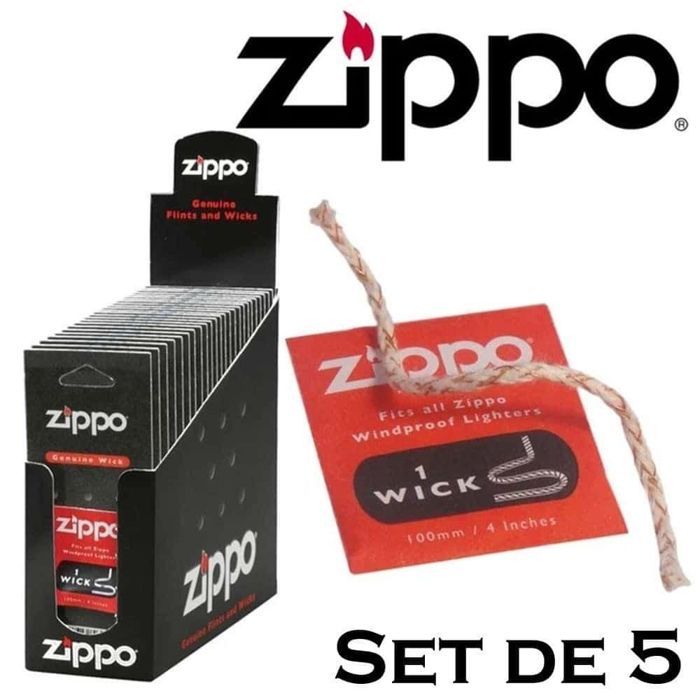 Pack of 5 Zippo Replacement Wicks - Zippo Lighter Wick Accessory 010