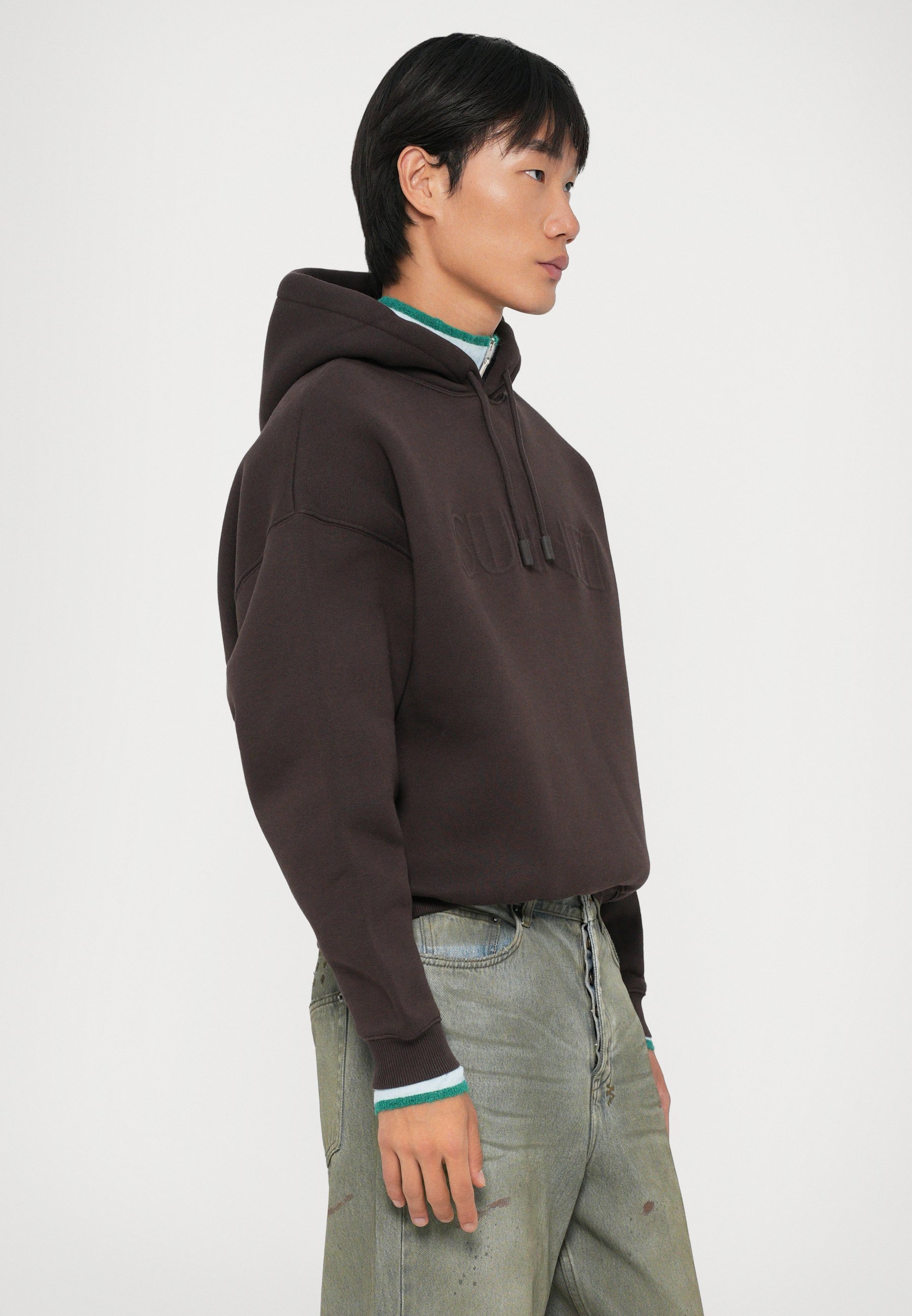 Felpa con cappuccio Sunnei DOUBLE HOODIE UNISEX - Felpa con cappuccio - prugna cioccolato