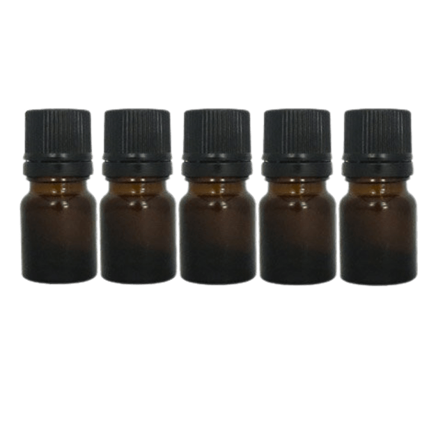 Flacons DIN18 en verre ambré 2.5 ml Marmotte avec codigouttes (lot de 5)