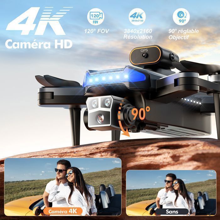 HYTOBP P17 Pro Professional 4K GPS Drone with Triple Camera FPV, WIFI, and 5G, featuring Brushless Motors and Three Batteries