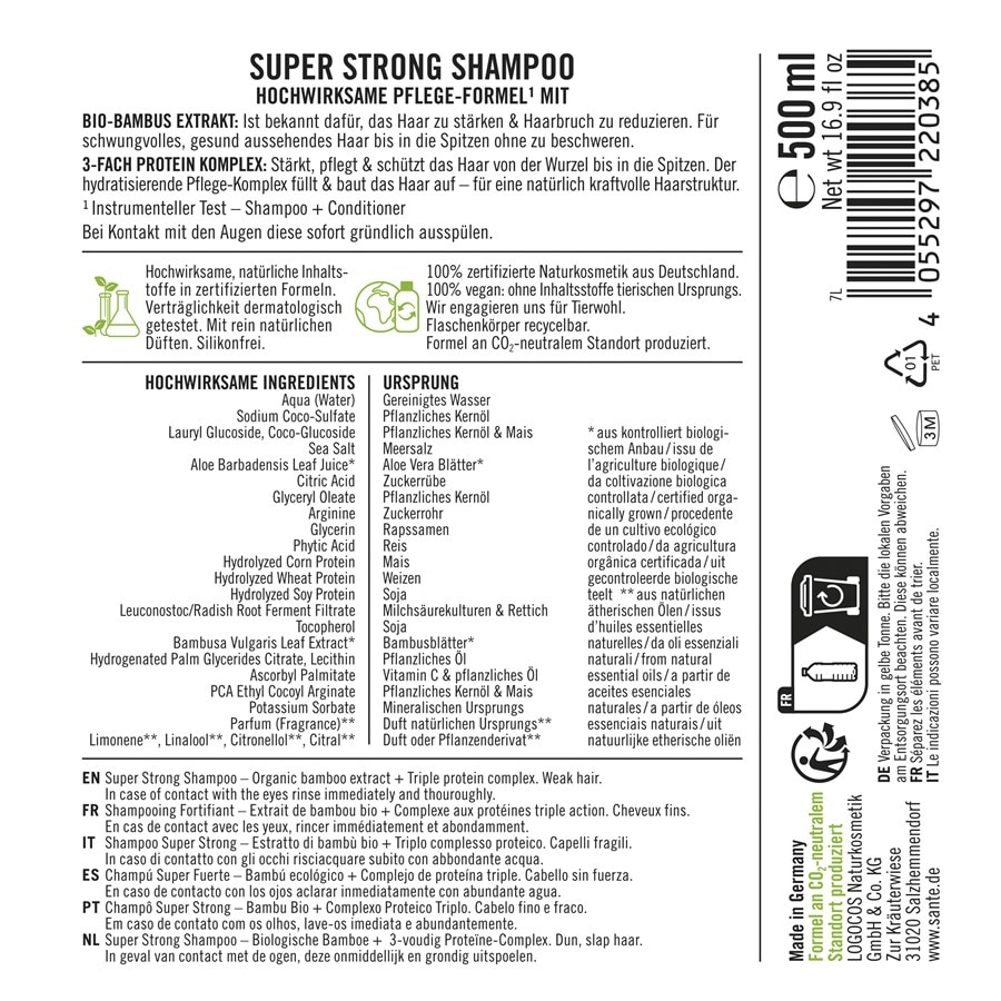 Sante Champú Capilar Super Starkes Champú - 950 ml