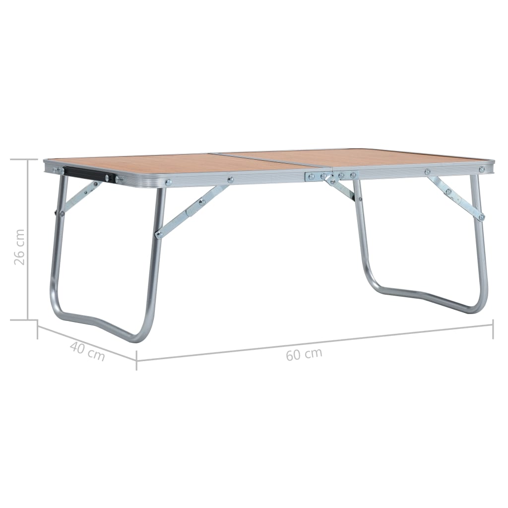  Vidaxl foldbart campingbord i aluminium