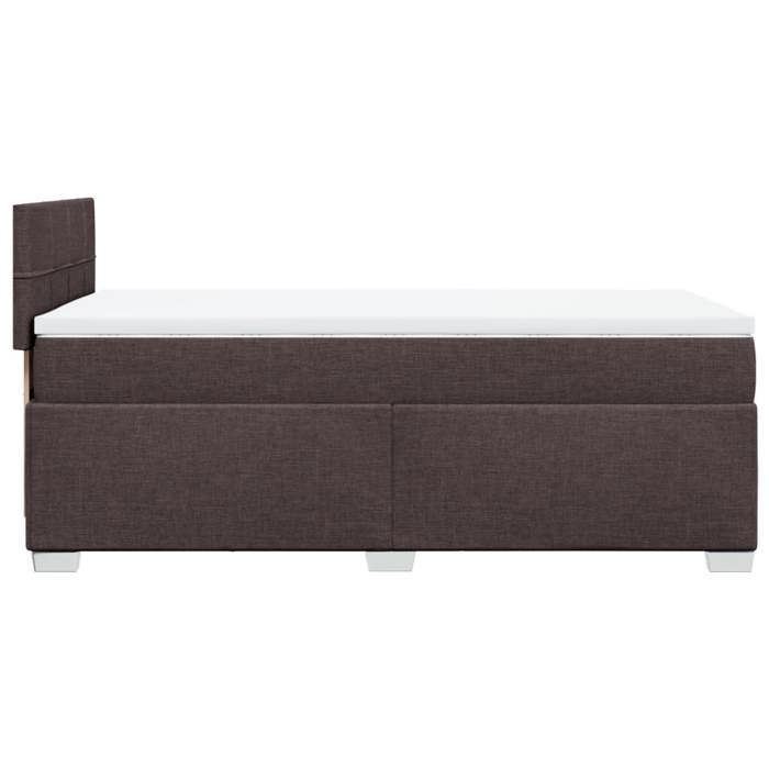 Struttura letto con materasso - Marrone scuro - 90x200 cm - Molle insacchettate - Massimo relax