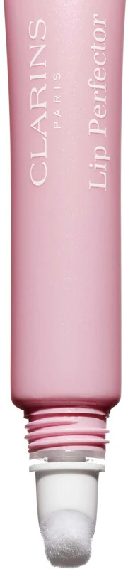 Clarins Lip Perfector Glow lūpu spīdums ar mirdzumu lūpām un vaigiem