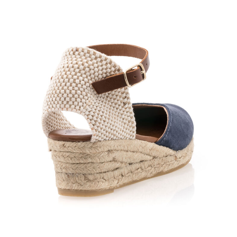 Blå espadriller med tausåler til dame