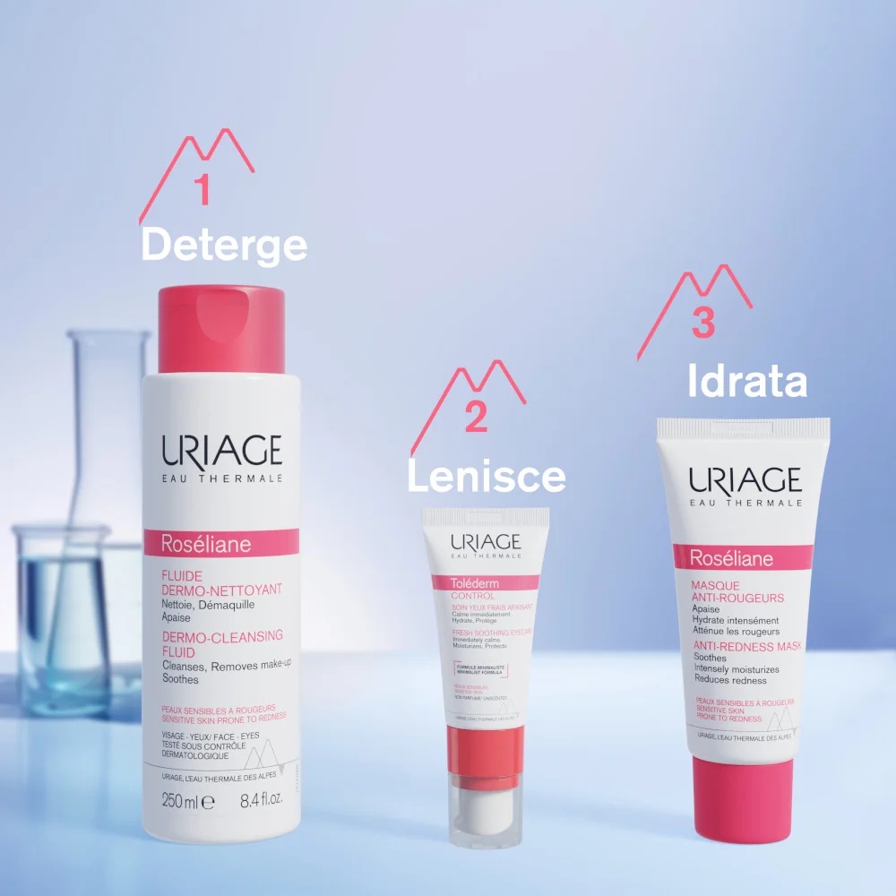 URIAGE Uriage Rosèliane Καταπραϋντική Μάσκα Προσώπου κατά της Ερυθρότητας 40 ml για Ευαίσθητο Δέρμα