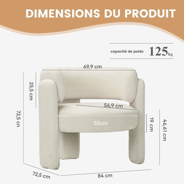 Poltrona - Poltrona de design minimalista — Aprimore seu interior moderno e elegante - branca