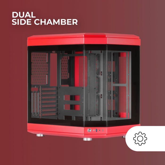 Case per gaming - Mars Gaming - MC-3T - Triplo vetro temperato - Raffreddamento ottimizzato - USB-C e 3.0