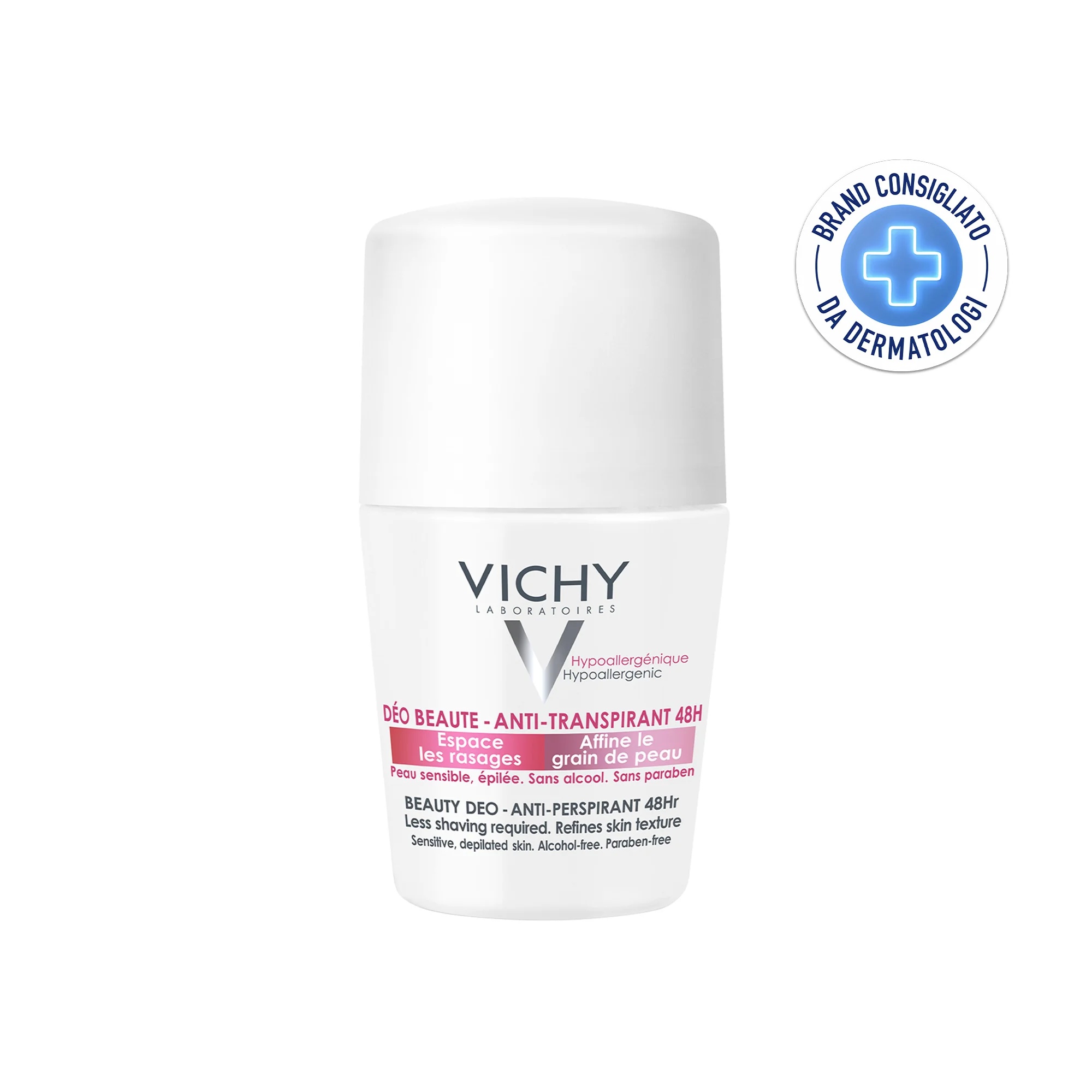 VICHY Vichy Deodorant Beauty Roll-on antiperspirant 50 ml Občutljiva ali depilirana koža