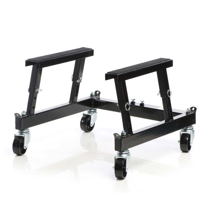 Kit di sollevamento Wiltec da 680 kg - Piattaforma di sollevamento - Supporto di montaggio/sollevamento per moto, ATV, quad + cric mobile per moto su ruote
