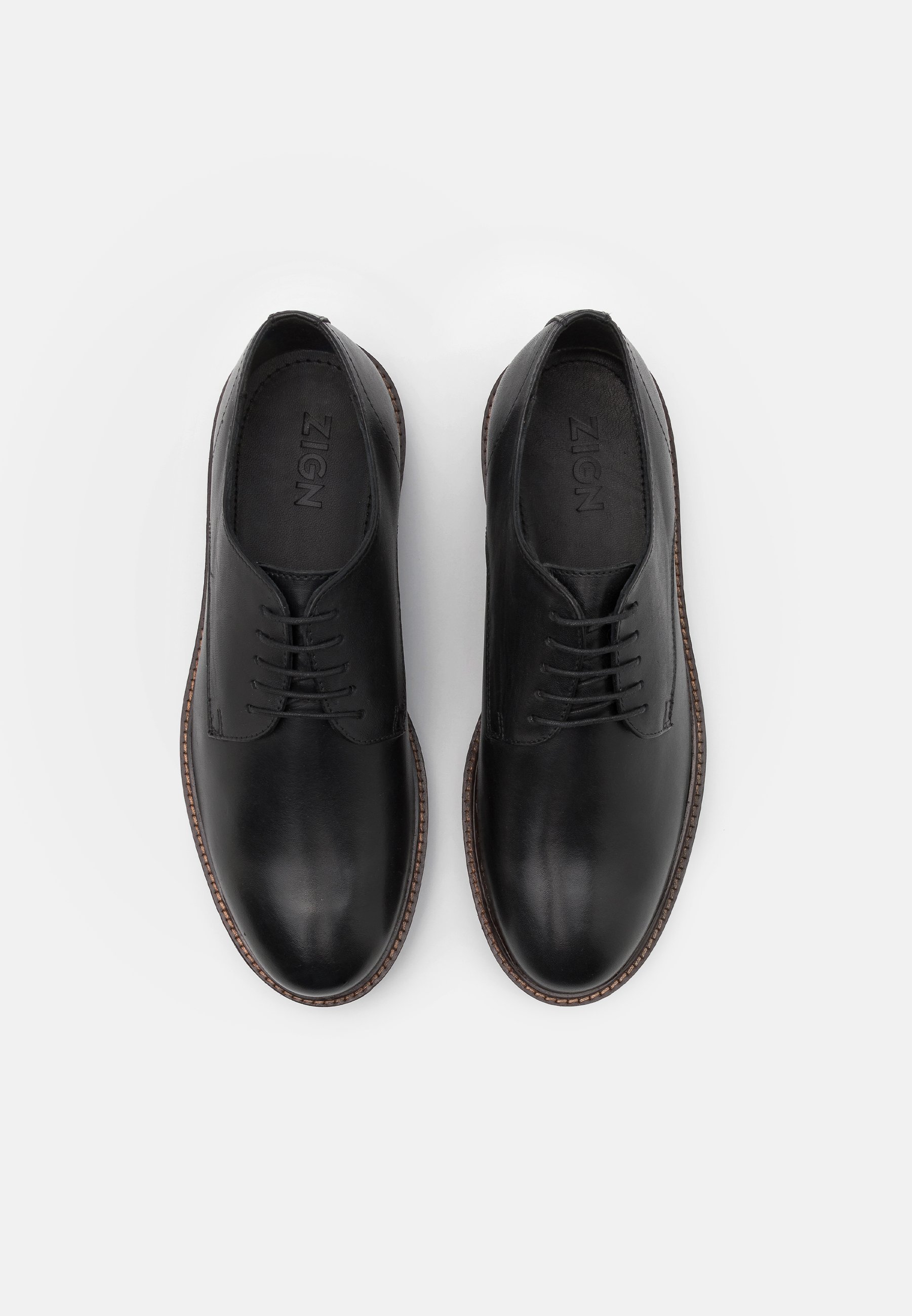 Zign LEATHER - Chaussures à lacets - noires
