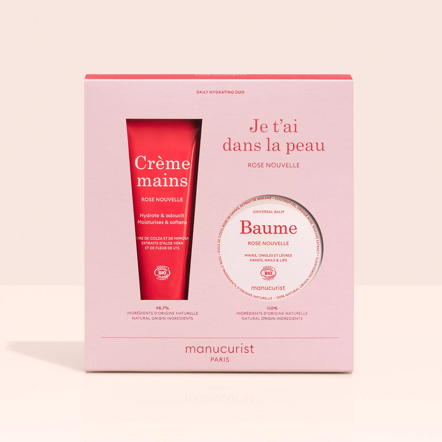 Soins Duo Baume & Crème Mains Parfum Rose Nouvelle