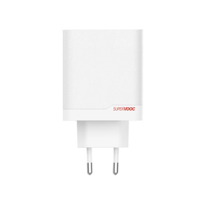 OnePlus SUPERVOOC 120W oplader, dubbele USB-C snellader met kabel, wit