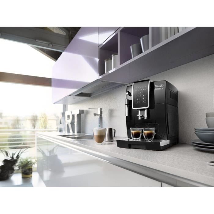 Cafetera espresso DELONGHI ECAM 350.15.B con molinillo, DINAMICA, 4 recetas - Negra
