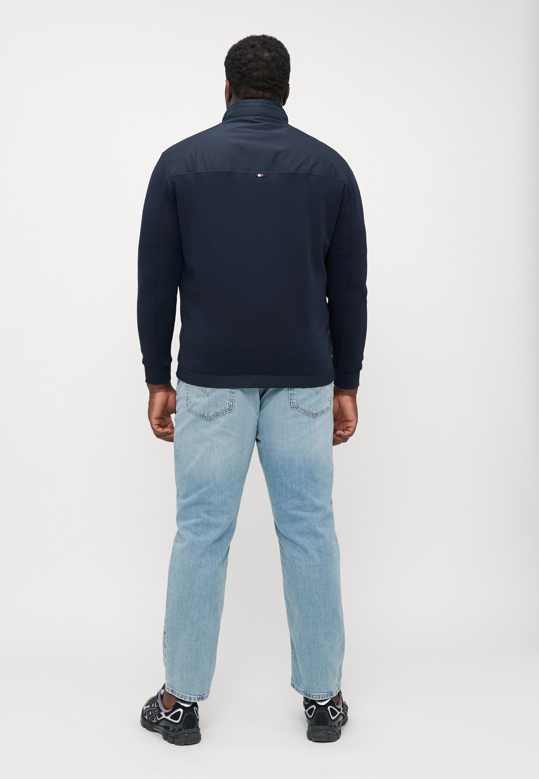 Tommy Hilfiger MIX MEDIA HARRINGTON - Sweatshirt met rits - woestijnhemel