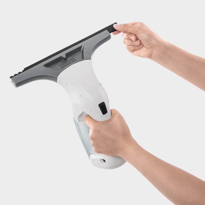 KARCHER WV 1 Plus - Limpiacristales - Escobilla de goma de 250 mm de ancho - Autonomía de la batería: 25 min - Limpia hasta 70 m² (aproximadamente 23 ventanas)