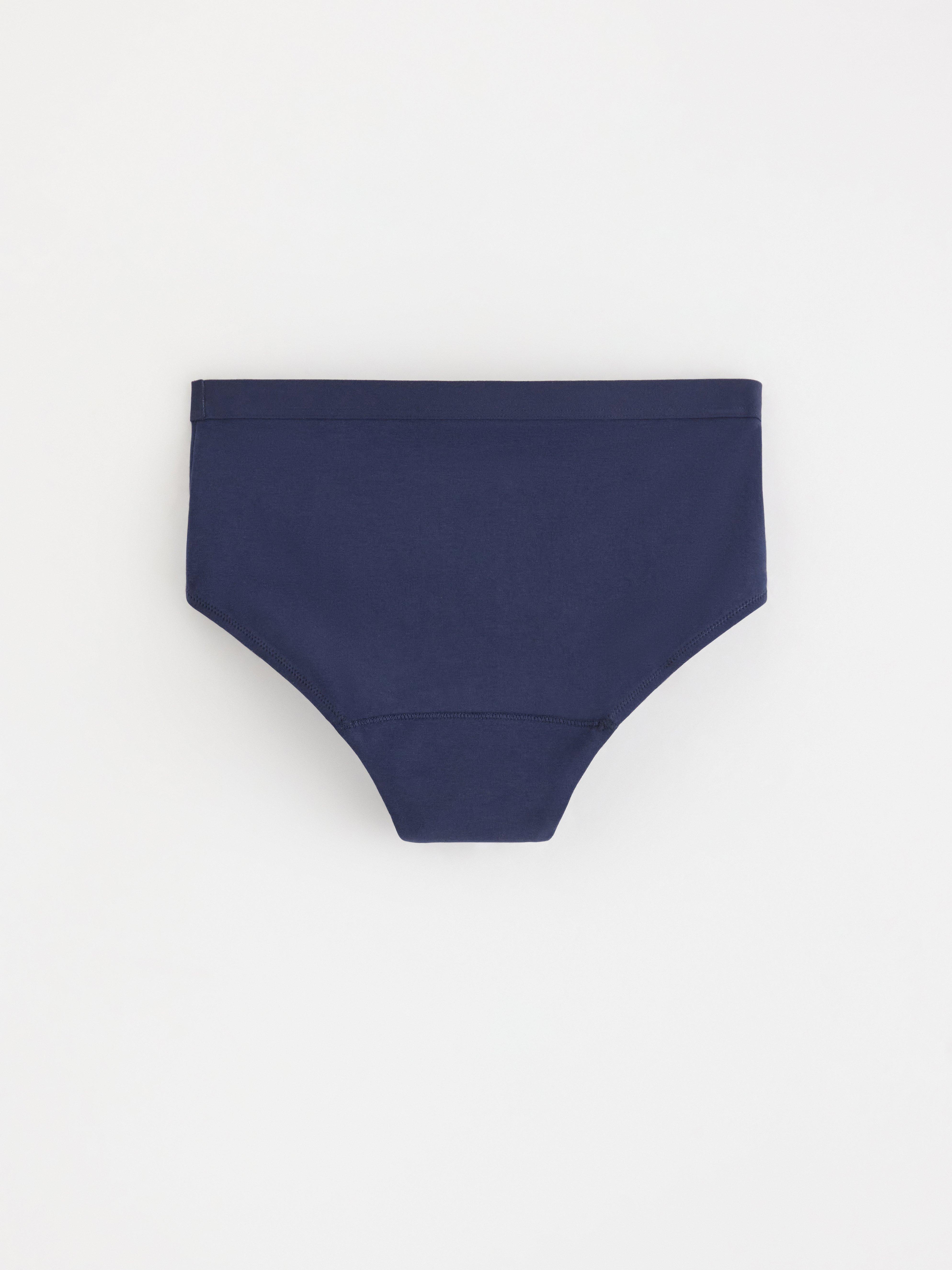Calcinhas menstruais de alta absorção – modelo cintura baixa para adolescentes – Female Engineering Azul Escuro