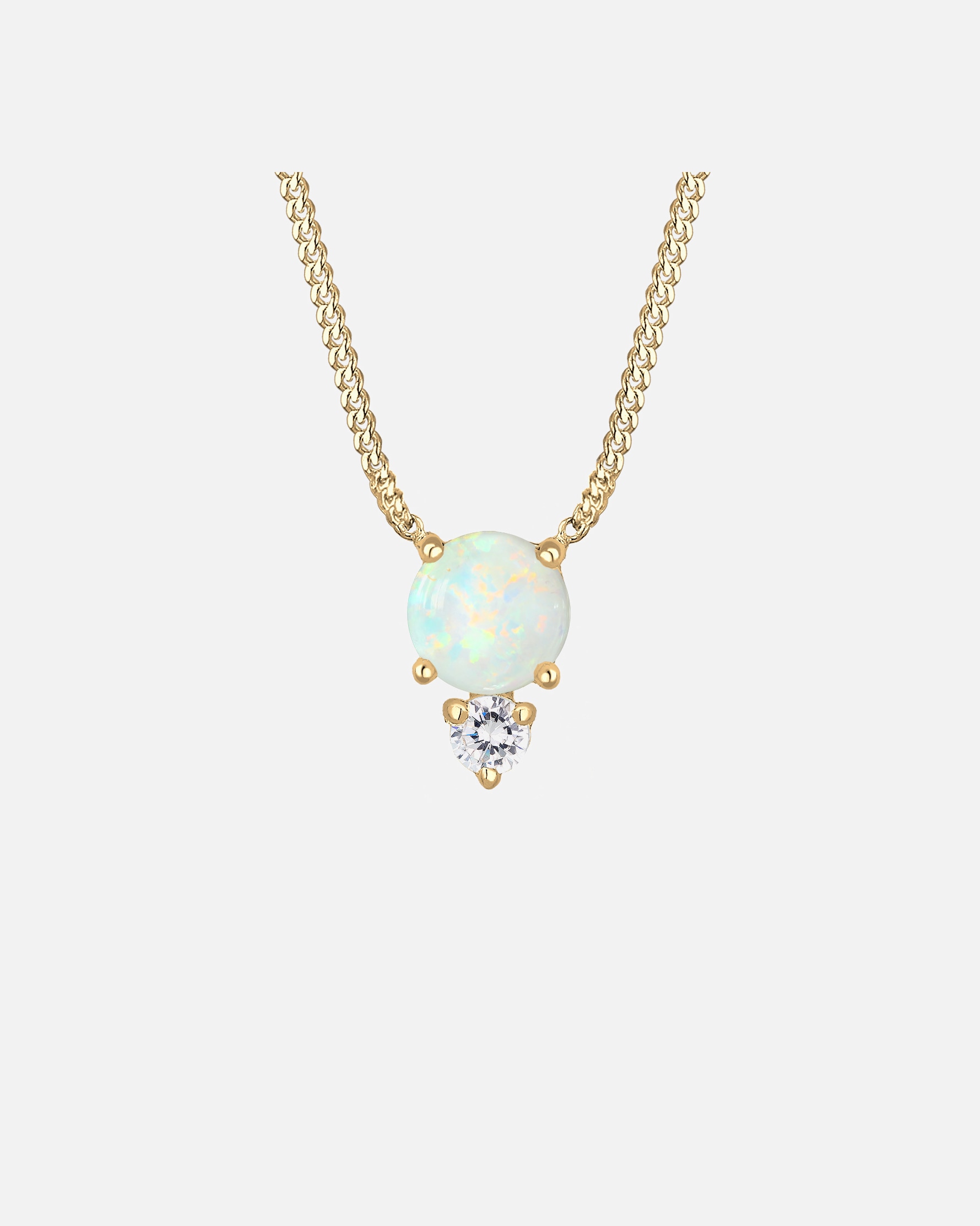 Elli Femme Opale Cristal de Zircone - (925/1000) Argent
