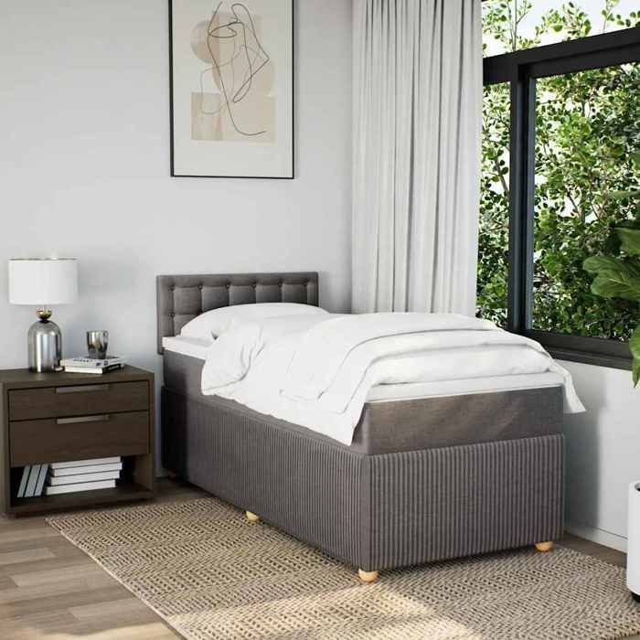 Struttura letto con materasso - Maison Exclusive - Tortora - 80x200 cm - Massimo relax