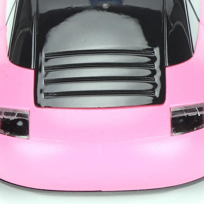 Ratón para portátil - VVIKIZY - Diseño ergonómico con forma de coche - 2.4G - Rosa