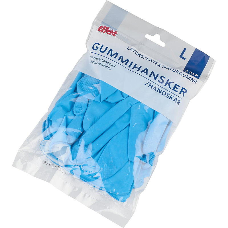Guantes de goma Effect, paquete de 3, talla M, Effect