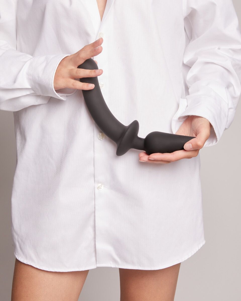 Strap-On-Me-Steckdildo, halbrealistisch, schwarz, Größe L