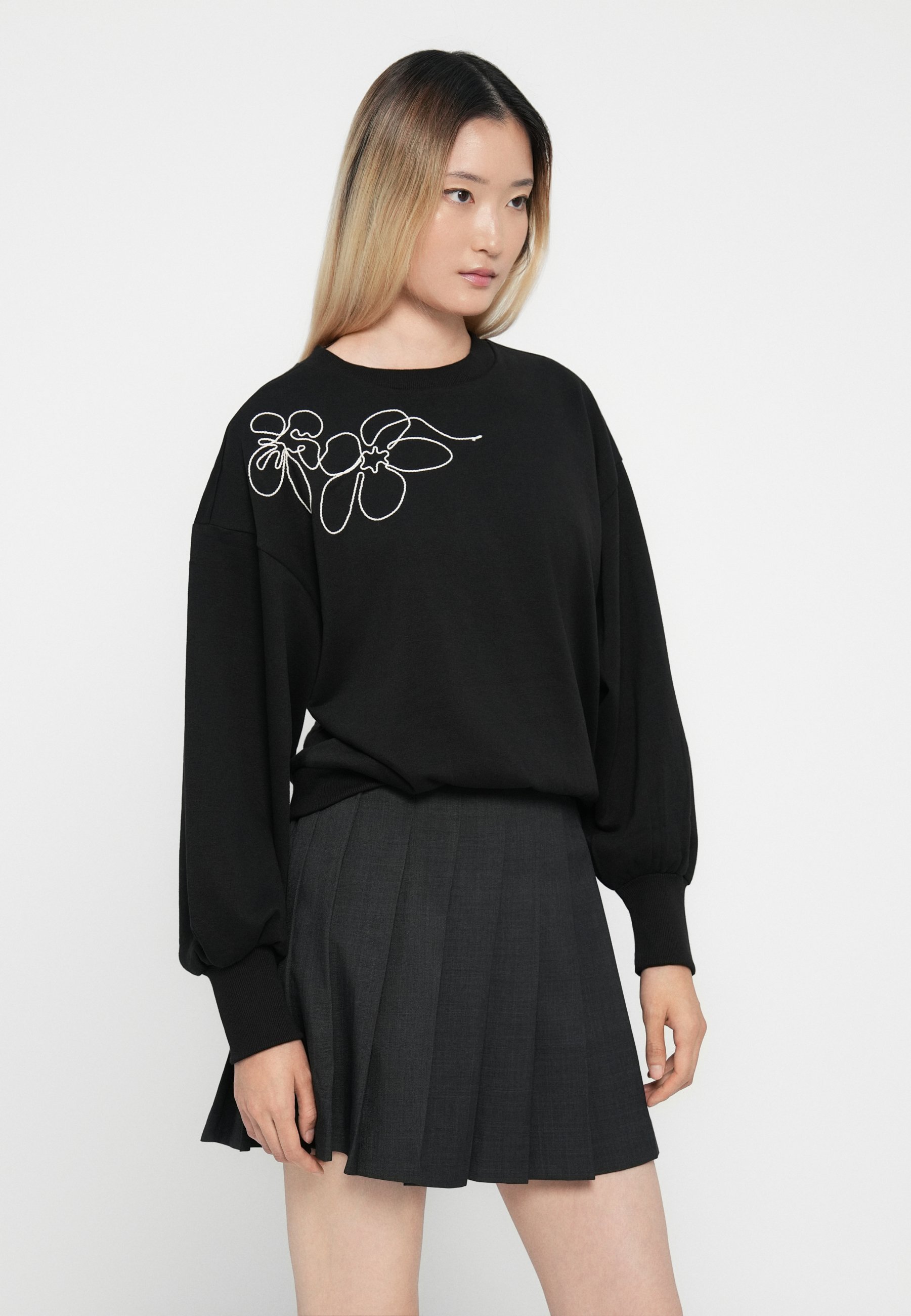 ALLEEN ONLBROOK - Sweatshirt - zwart/berkenhout