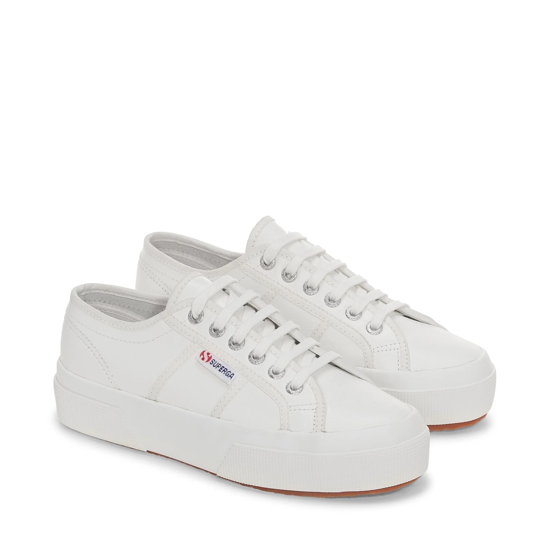2740 PLATFORM TUMBLED LEATHER-WHITE