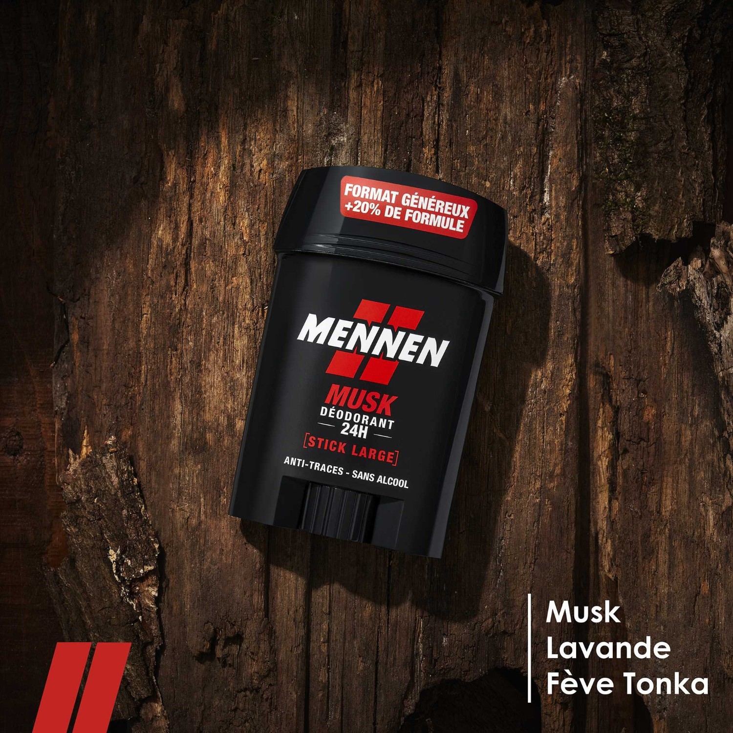 Mennen Deodorant homme 24H stick large sans alcool anti traces