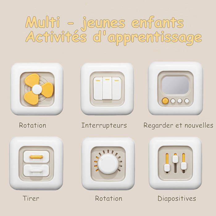 Cubo de Atividades Sensoriais 6 em 1 - ZUUKO - 8,89 x 8,89 x 9,14 cm - 190 g - Para crianças de 12 meses a 3 anos - Desenvolvimento Cognitivo