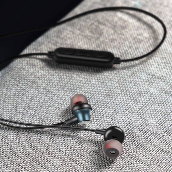 Écouteur Bluetooth sans Fil et IPX5, Sport Intra-auriculaire avec Microphone HD Couleur Bleu