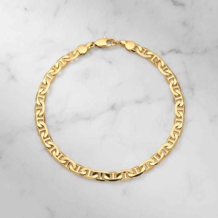 Pulsera - Mujer - Malla Gucci - Azul marino - Chapada en oro amarillo de 18k - 20 cm
