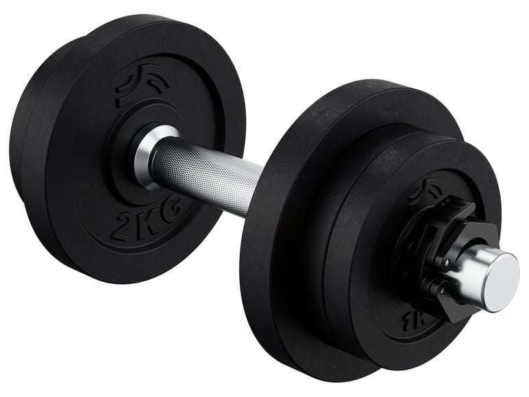 CRIVIT Kurzhantel-setti, Stahl-Griff, 10 kg