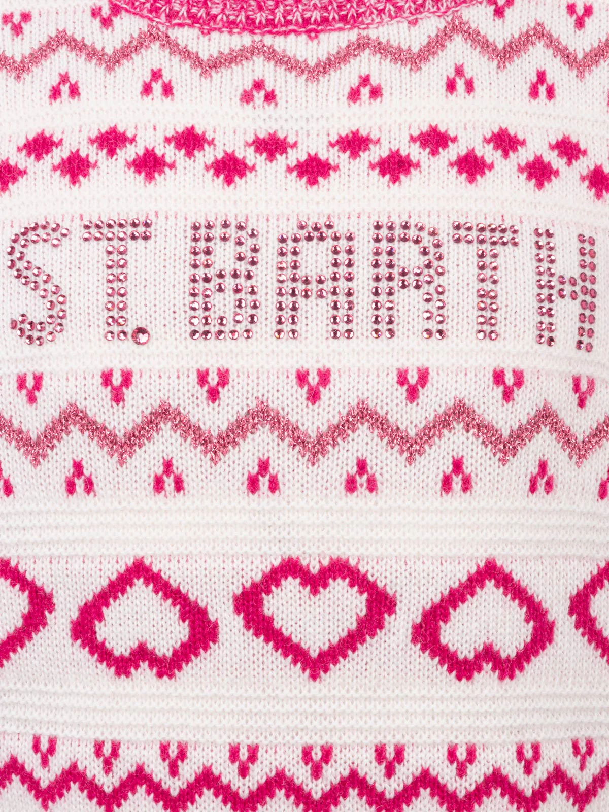 Maglione girocollo fair-isle da bambina Princess con logo in strass St