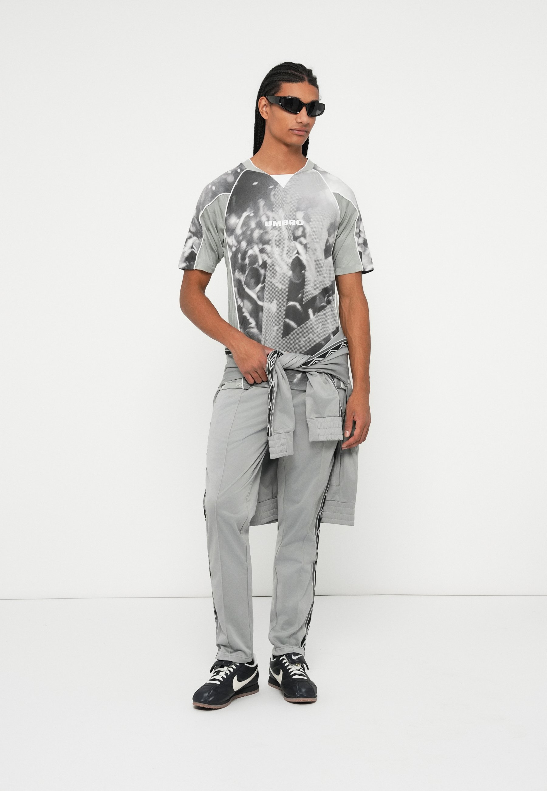 T-shirt unisexe à panneaux Umbro imprimé - Harbor Mist