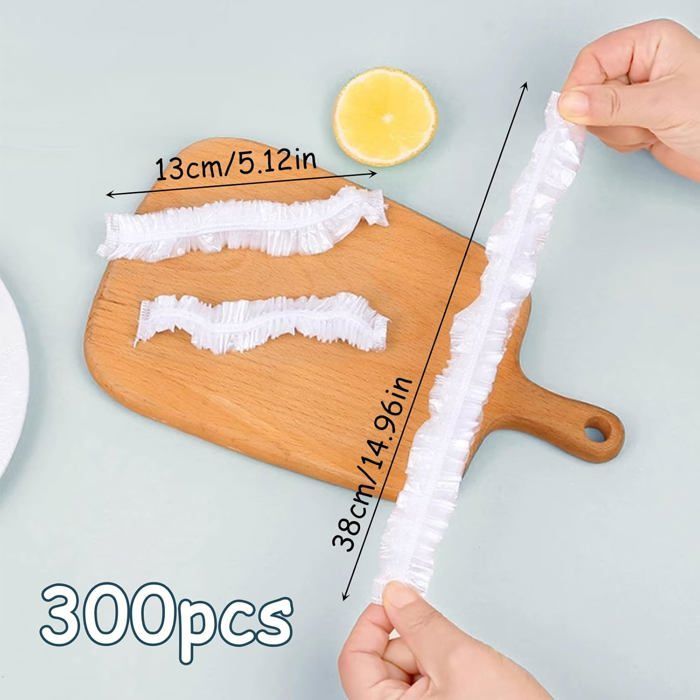300 bolsas reutilizables de plástico retráctil para almacenar alimentos, cajas para almacenar frutas y verduras, película elástica estirable.