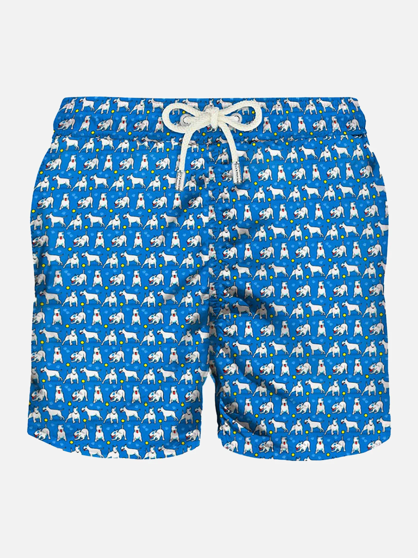 Leichte Herren-Badehose mit Bullterrier-Print