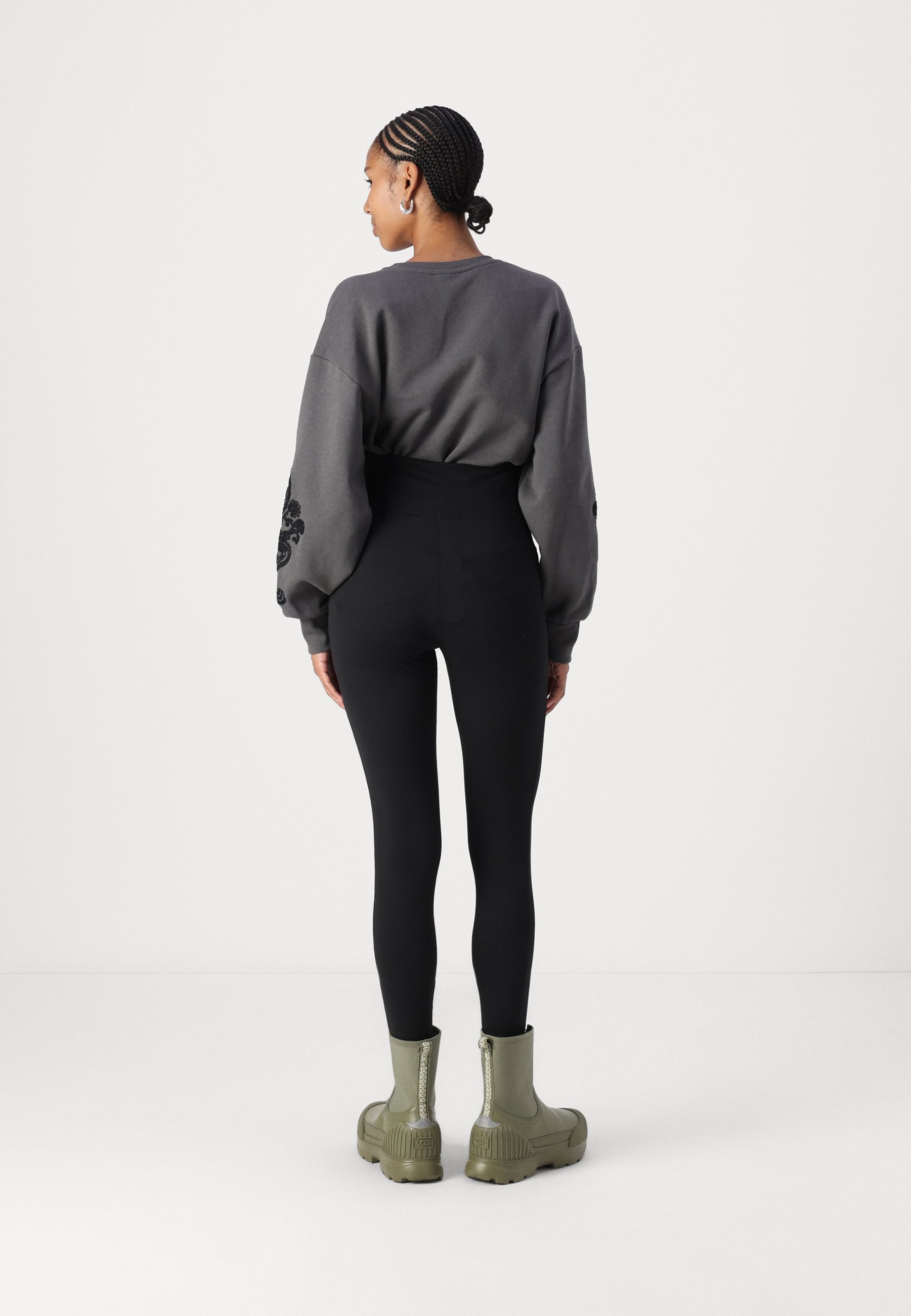 Vero Moda Maternity VMMINA LEO PRINT - Leggings - Broek - zwart