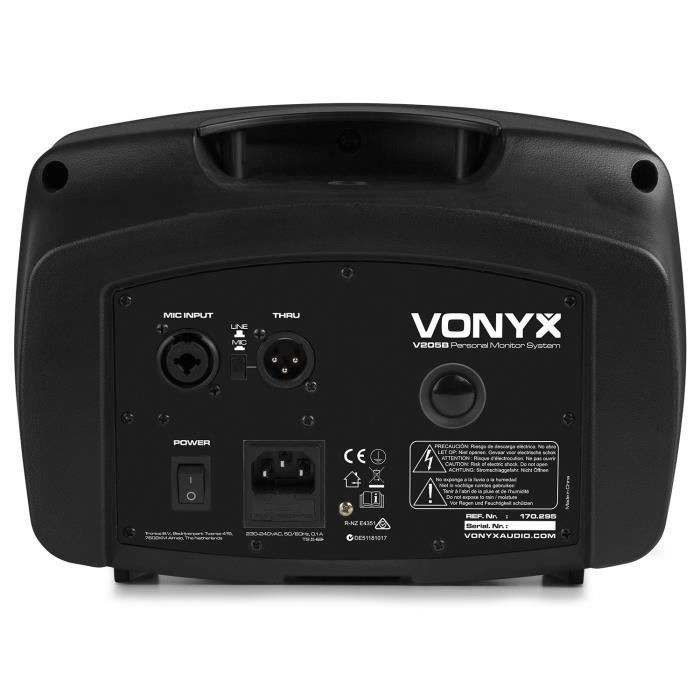 Caixa de Som Ativa Vonyx V205B - Monitor de Palco de 5