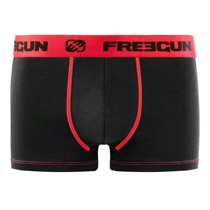 Calzoncillos bóxer Freegun para hombre - Negros (Paquete de 6)