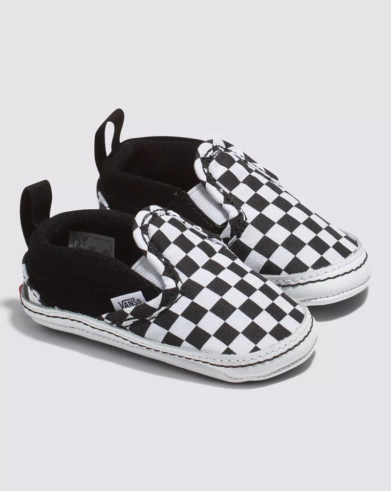 Infant Slip-On V Crib Checker Shoe