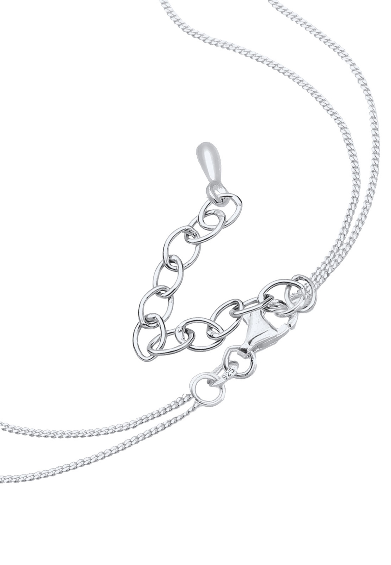 Elli Femmes chaîne en Y solitaire avec cristaux en argent sterling 925