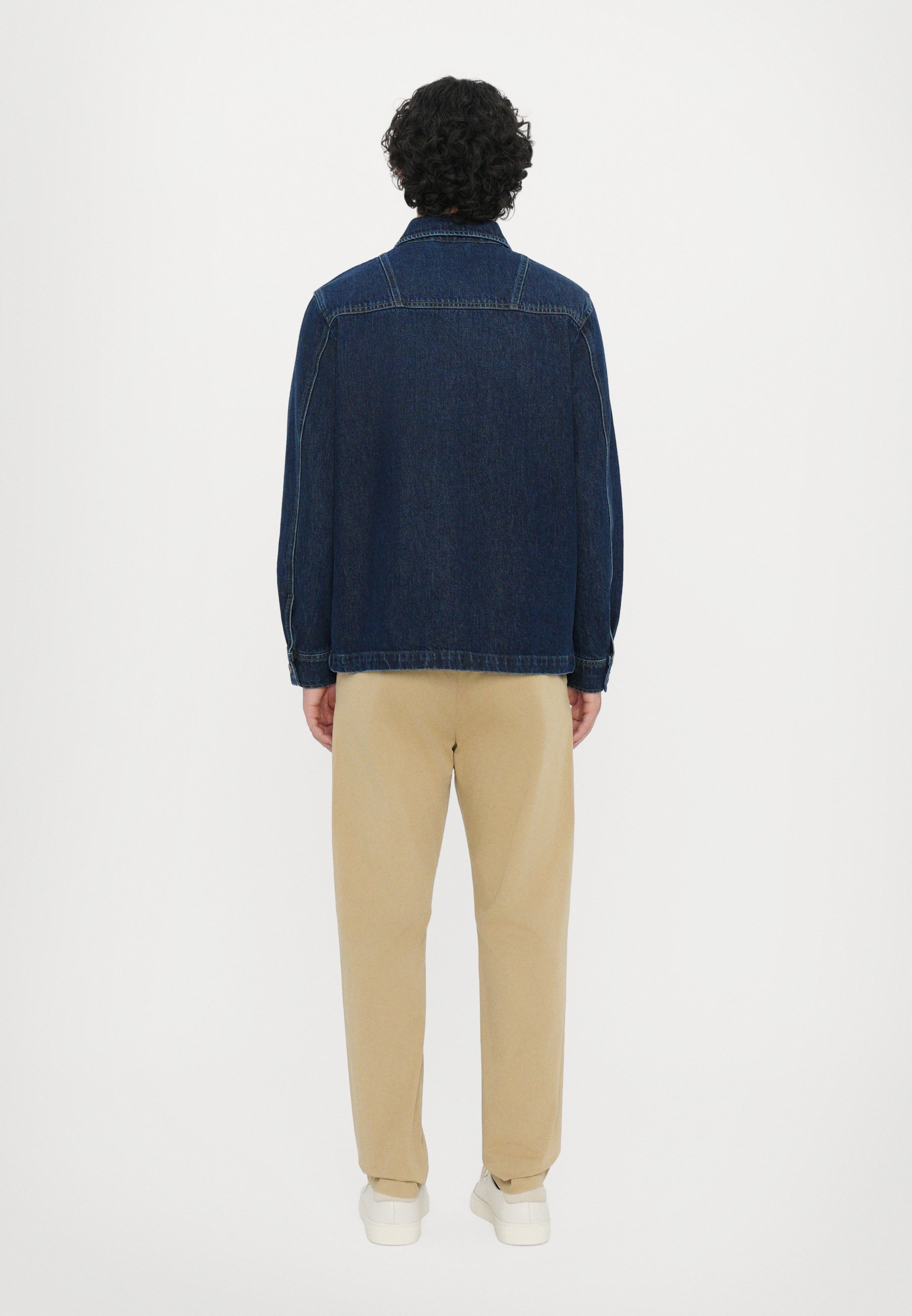 GESLOTEN ATELIERJACKET - Spijkerjas - middenblauw