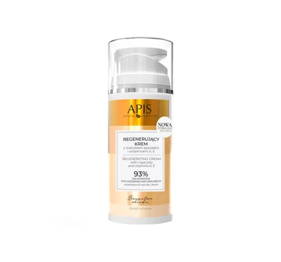 Apis Bogactwo Miodu regenerujący krem z mleczkiem pszczelim i witaminami A i E 100 ml